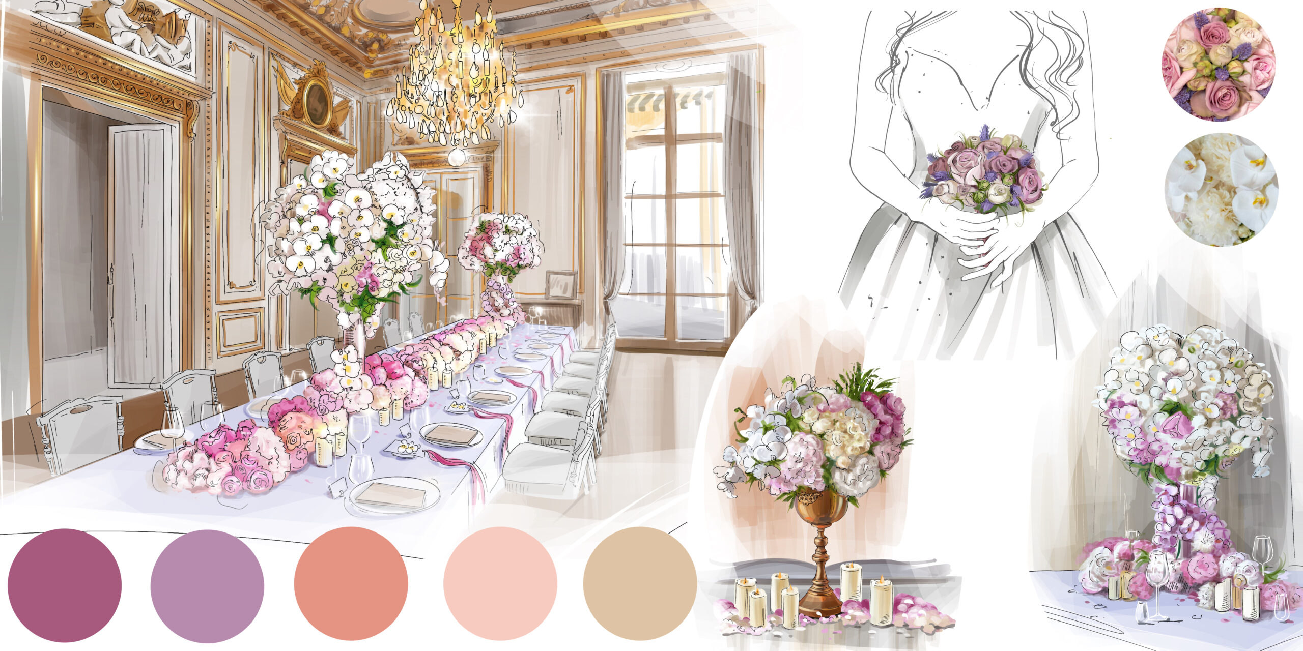 Wedding floral design