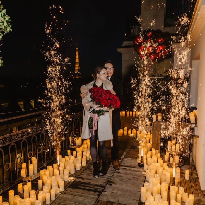 breathtaking marriage proposal in Paris