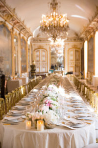 Wedding reception in luxury chateau in France
